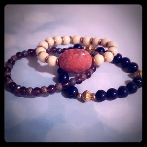 3 pack of stretch bracelets